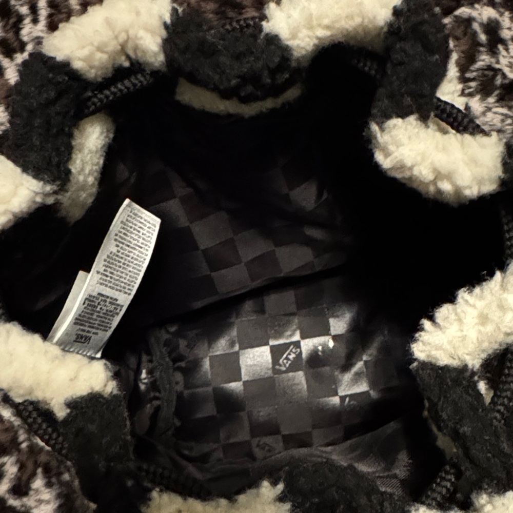 Vans Black & White Checker Sherpa Crossbody - Picture 5 of 5